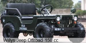 Kinderjeep Willys Jeep 150cc mit Benzinmotor (Offroad-Version)