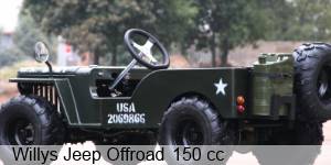 Kinderjeep Willys Jeep 150cc mit Benzinmotor (Offroad-Version)